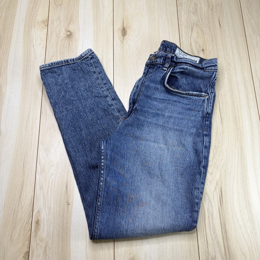 Rag And Bone Women's Wren High Rise Slim Fit Blue Wash Denim Jeans 31x29